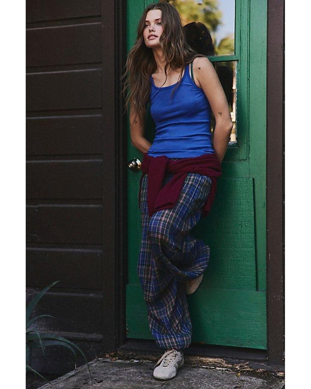 Intimately By Free People Green Throw It On Tank Top By