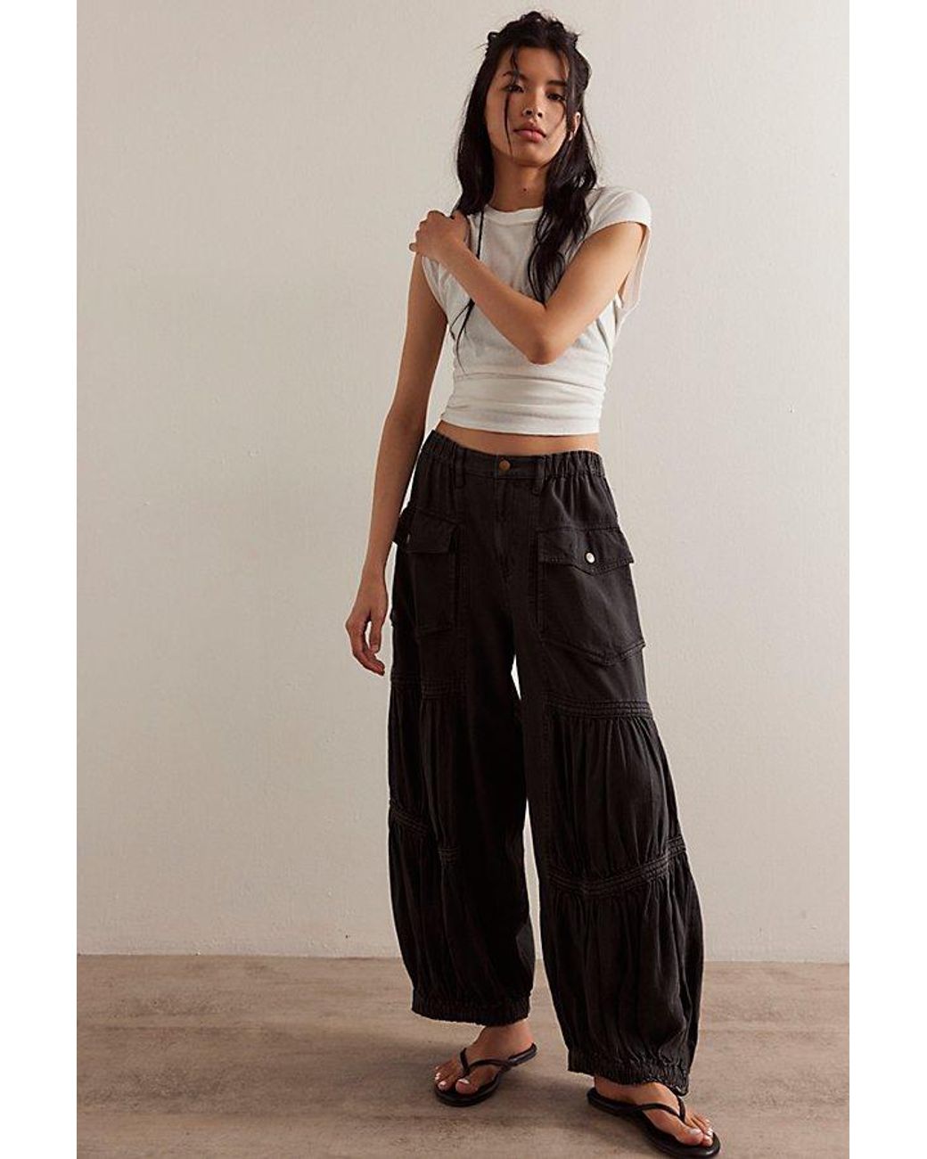 Free People Last Word Parachute Pants in Black Lyst UK
