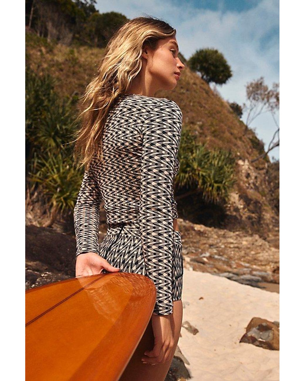 Seea Gray Palomar Uv Protection Crop Top Rashguard