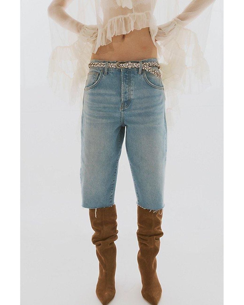 Free People Green Sol Slim Stud Belt
