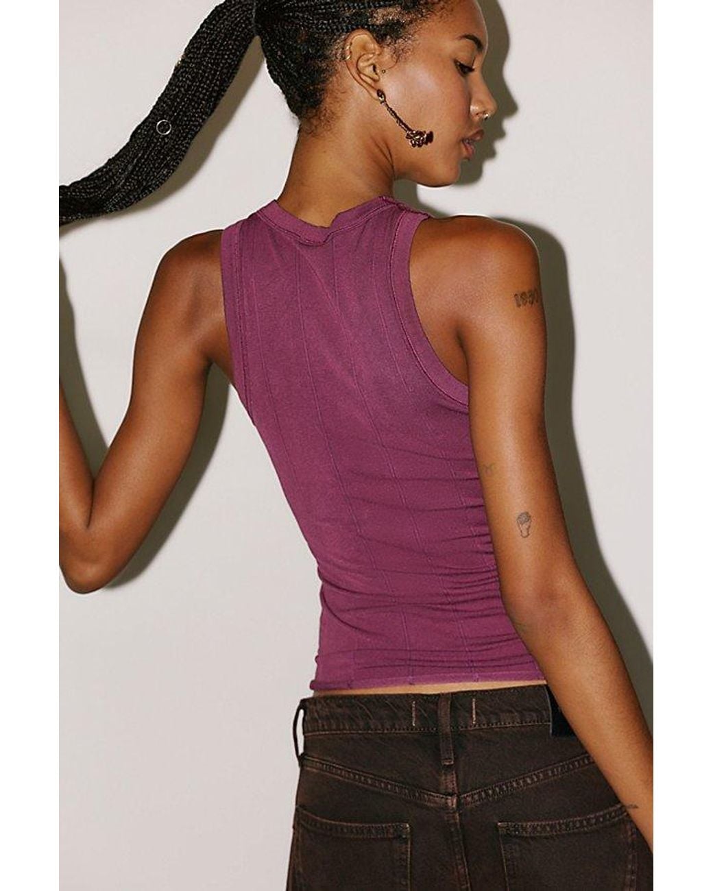 Intimately By Free People Purple So Soft Seamless Modal Tank Top By