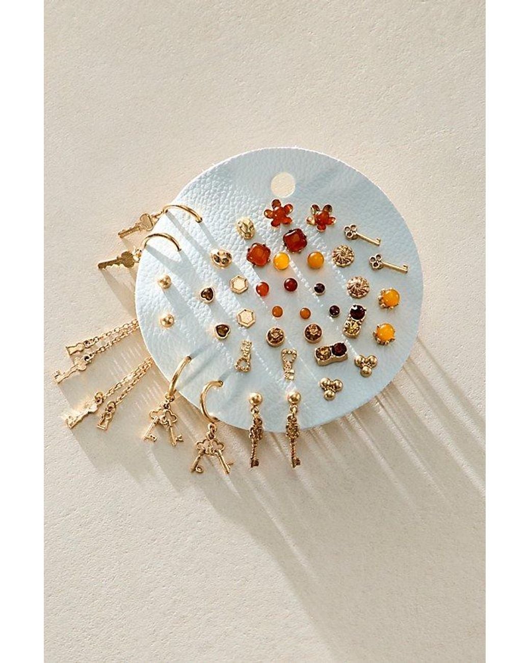 Free People Gray Teeny Tiny Mega Stud Earring Set