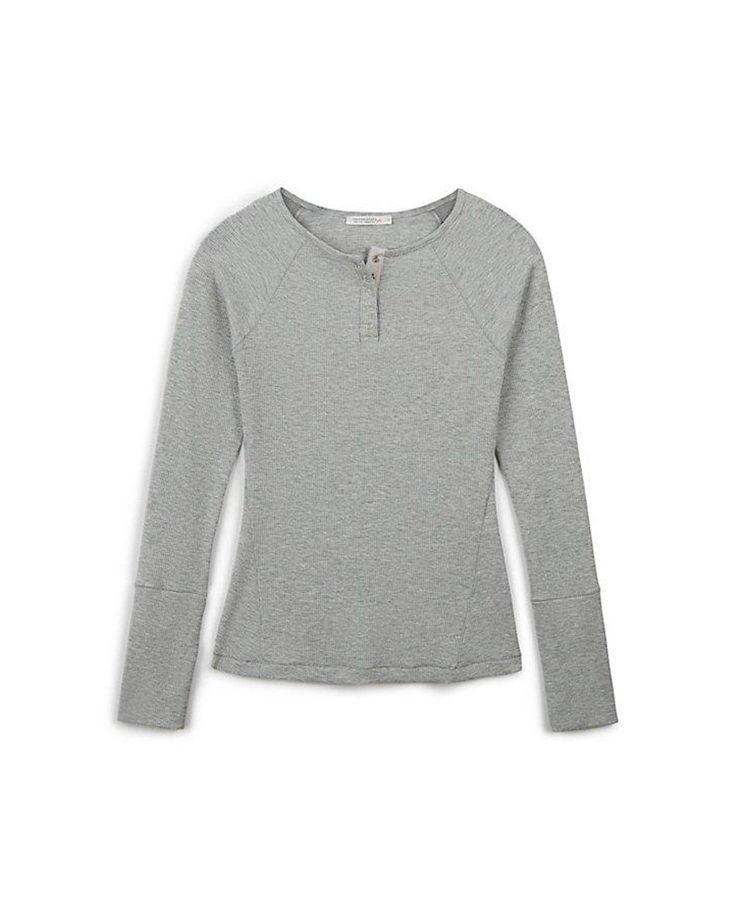 Intimately By Free People Gray Keeping It Light Ribbed Henley By