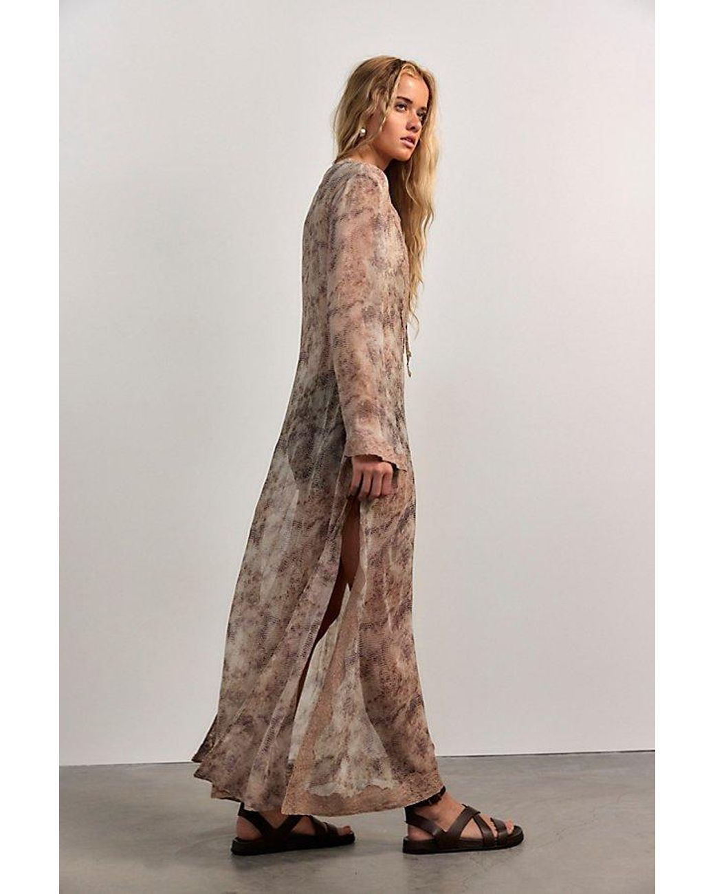 Free People Natural Grace Kelly Sheer Kaftan Top