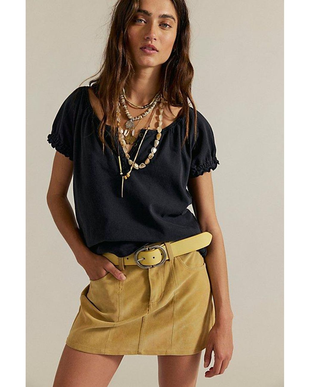 Free People Black Issa Tee