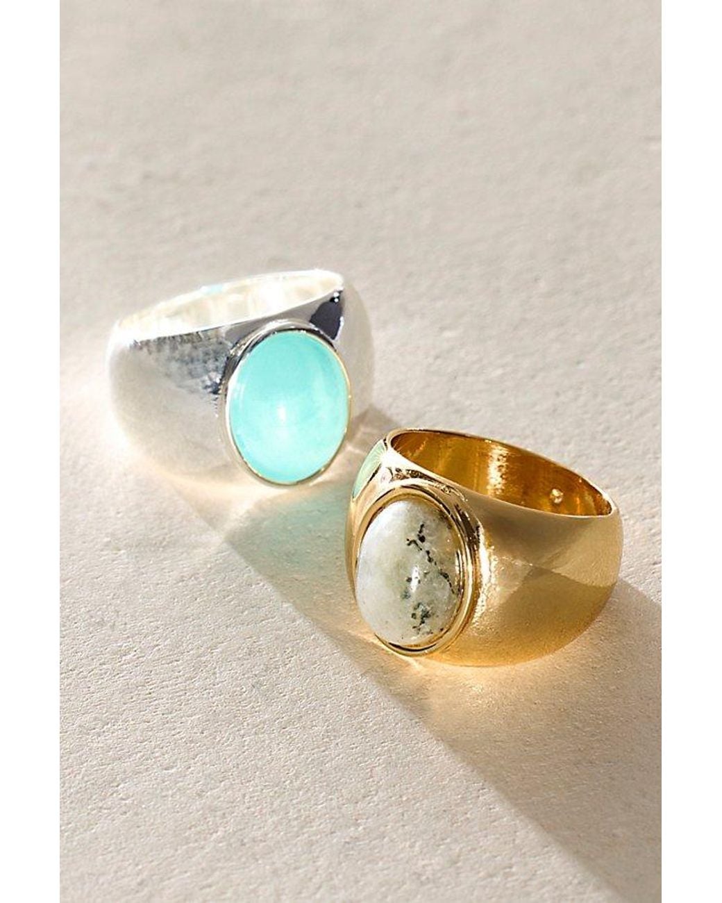 Free People Metallic Glow Stone Ring