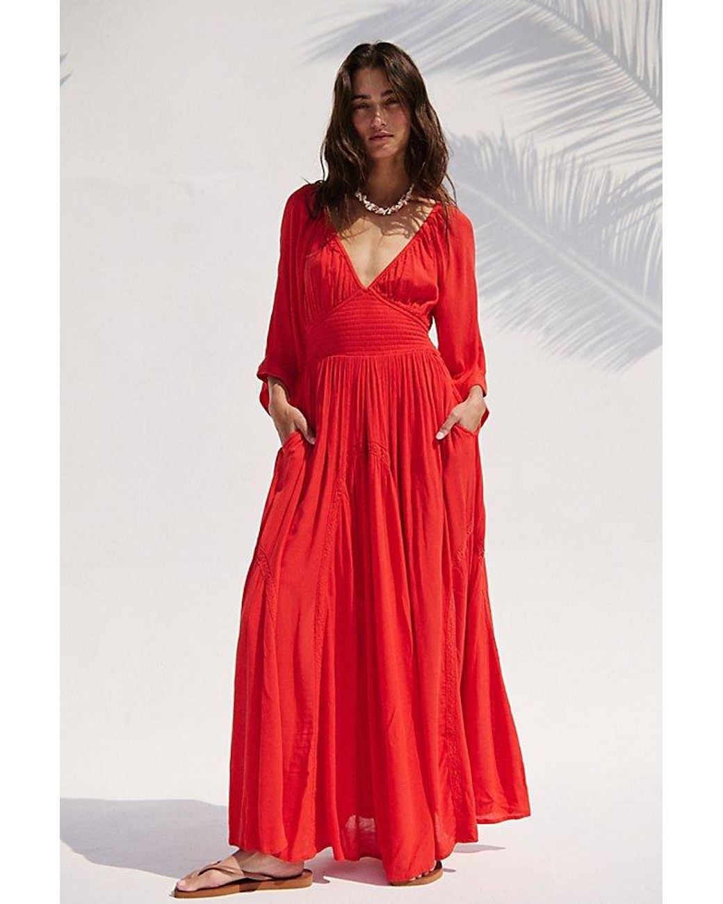free-est Red Dixie Maxi Dress By