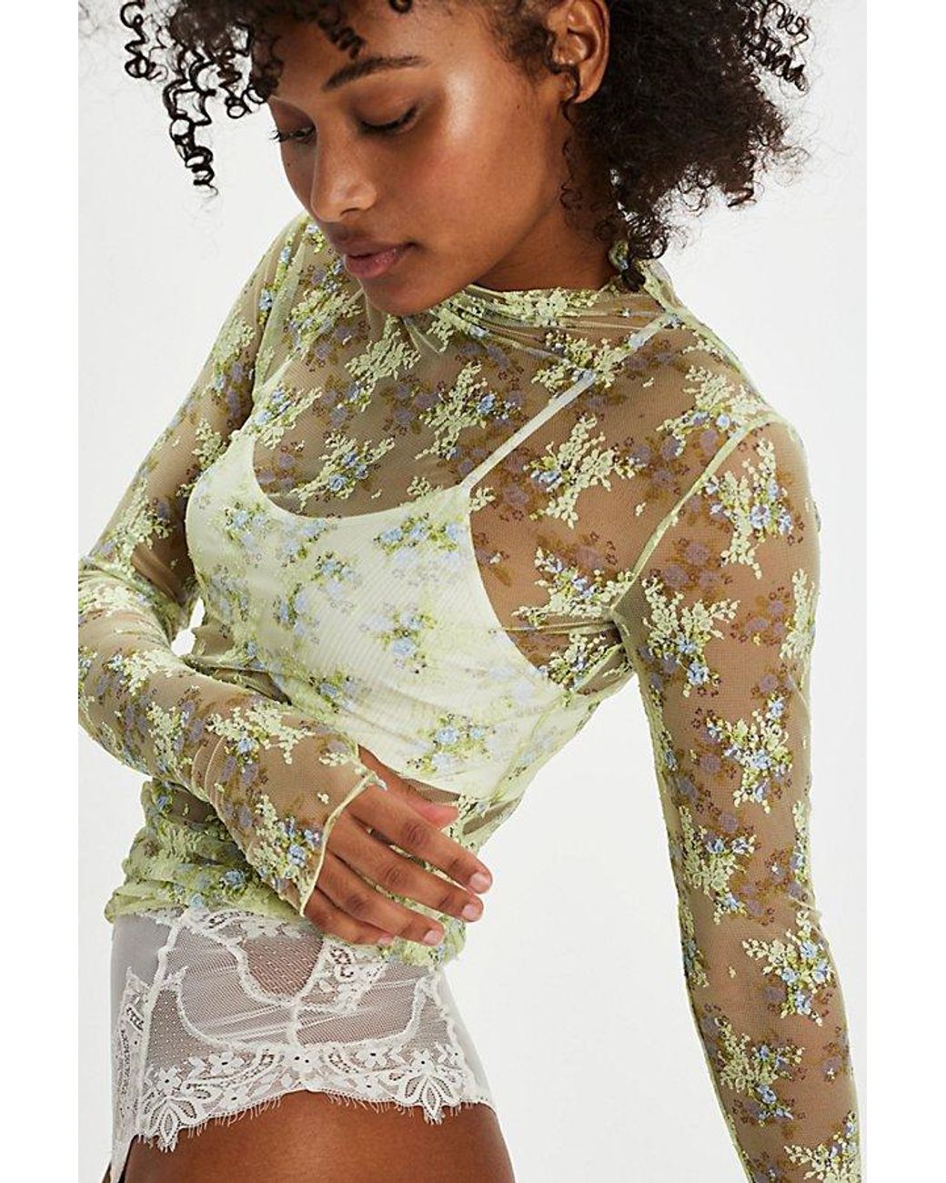 Intimately By Free People Multicolor Lady Lux Printed Layering Top
