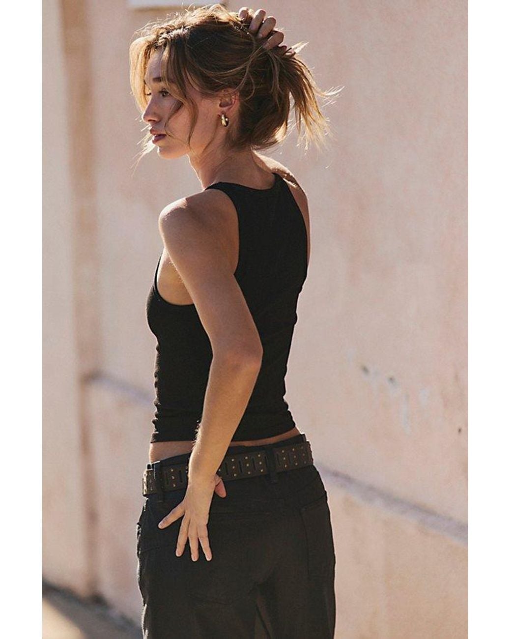 Intimately By Free People Black Hannah Tank Top By