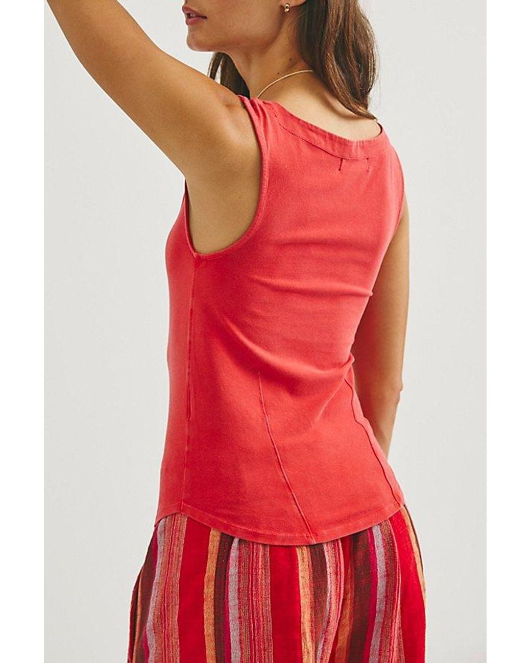Free People Red Iconic Tank Top