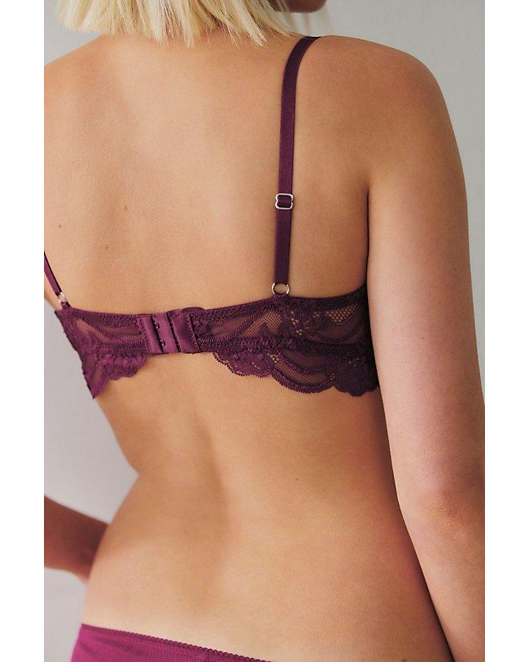 Intimately By Free People Purple Last Dance Lace Triangle Bralette