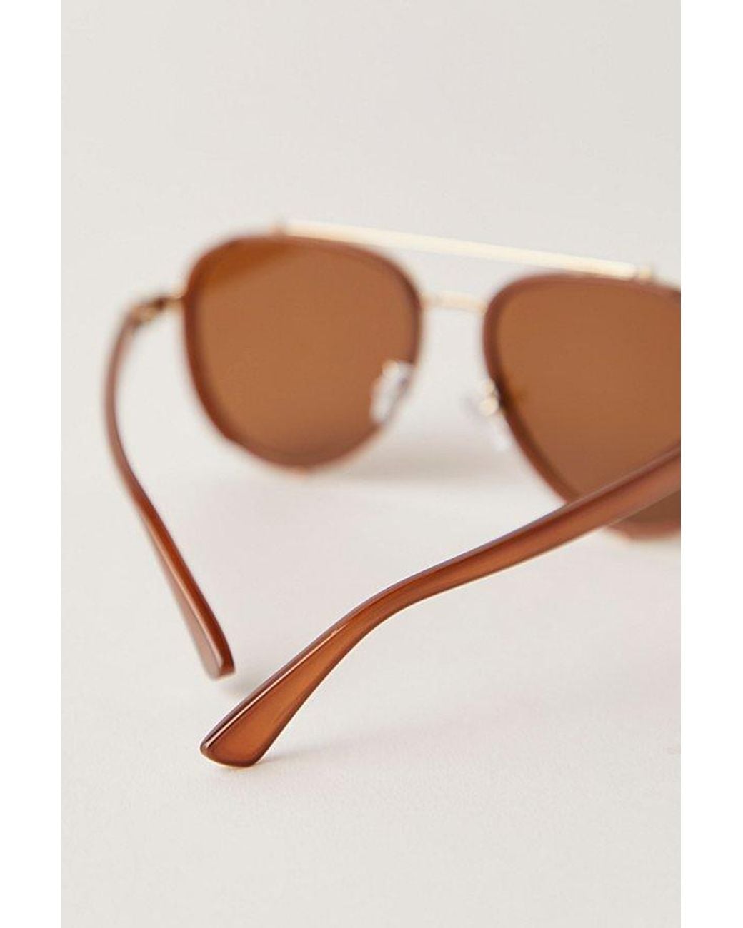 Free People Blue Wesley Oversized Aviator Sunglasses