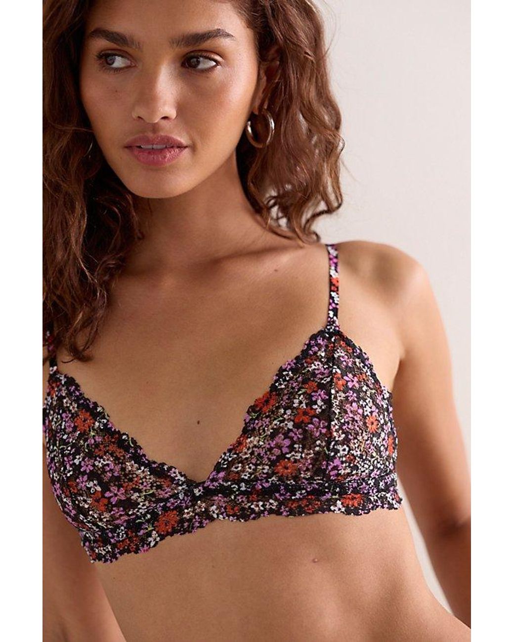 Intimately By Free People Red This Or That Printed Triangle Bralette By