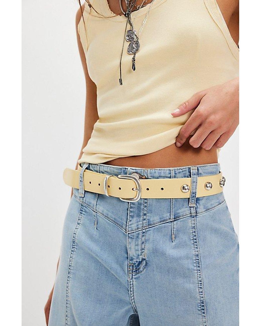 Free People Rhodes Stud Belt in Yellow | Lyst display picture 3