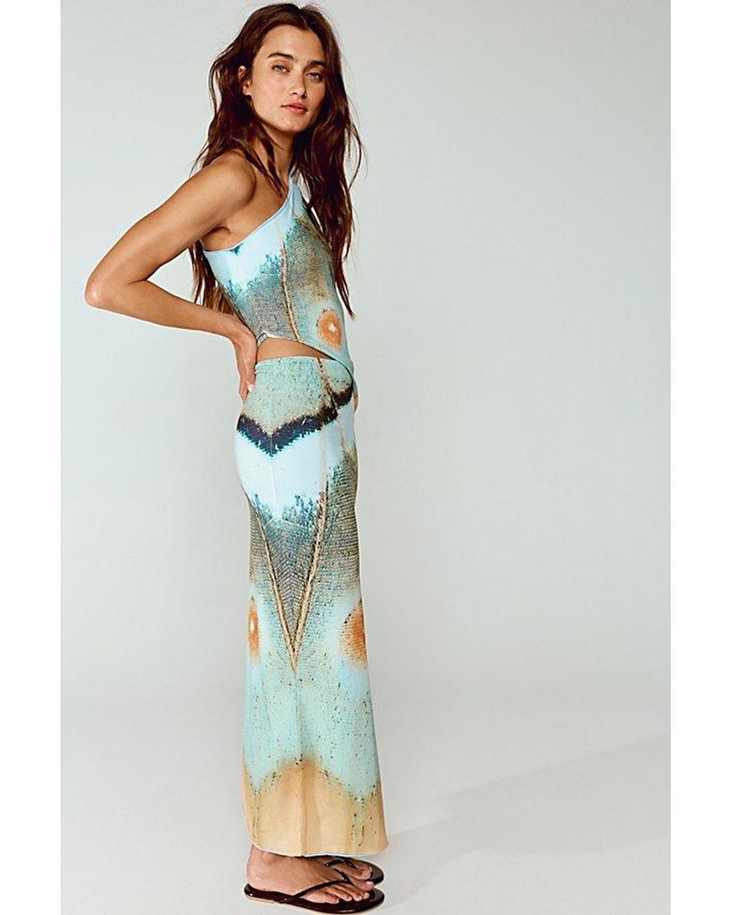 Feners Multicolor Besos Midi Skirt Set