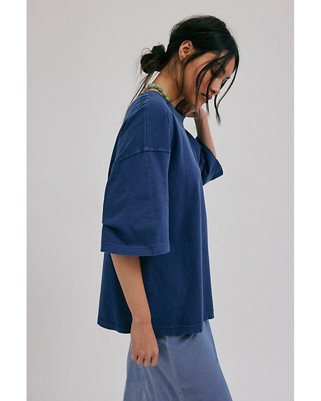 Free People Blue We The Free Perfect Oversized Tee