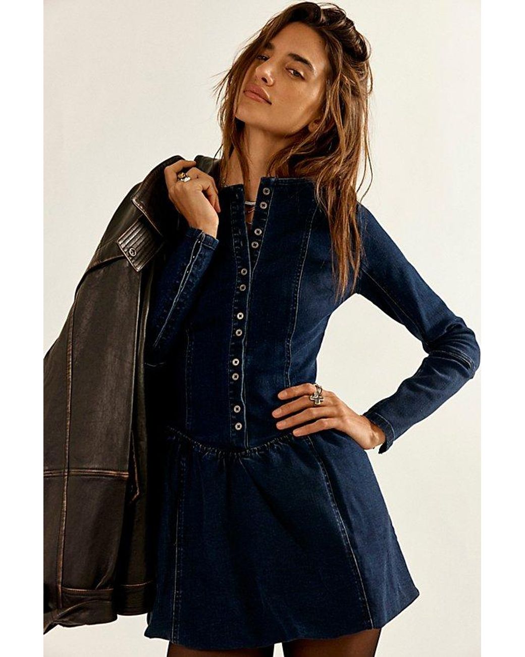 knee length dresses for ladies Free People Roadhouse Mini Dress – Josie's Boutique