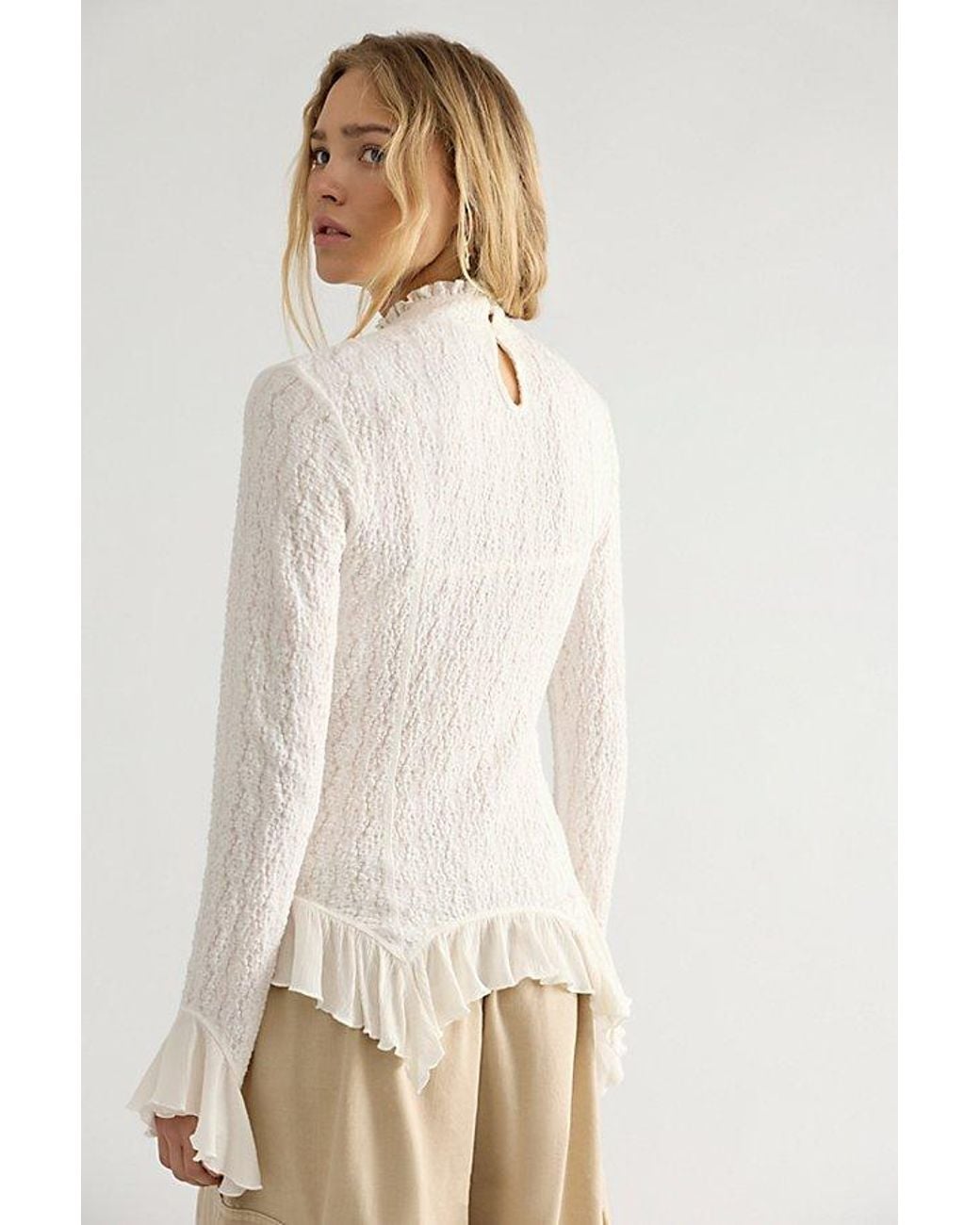 Free People Natural Hope Long Sleeve Blouse