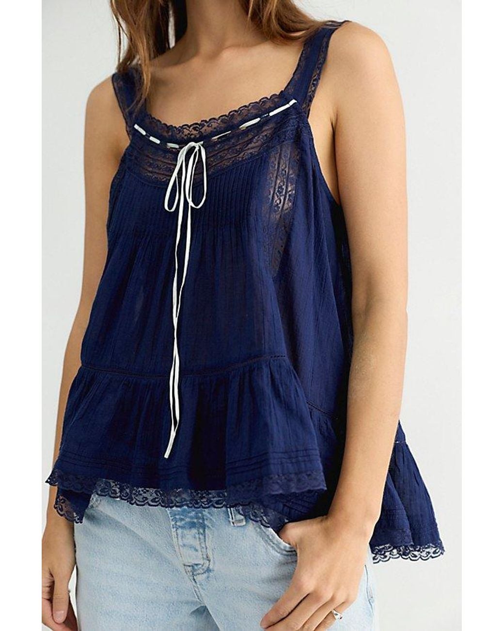Free People Blue Ana Top