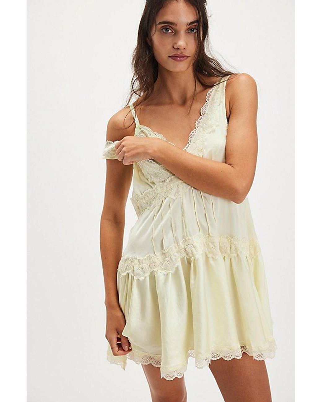 Intimately By Free People Multicolor In This Groove Mini Slip Dress By