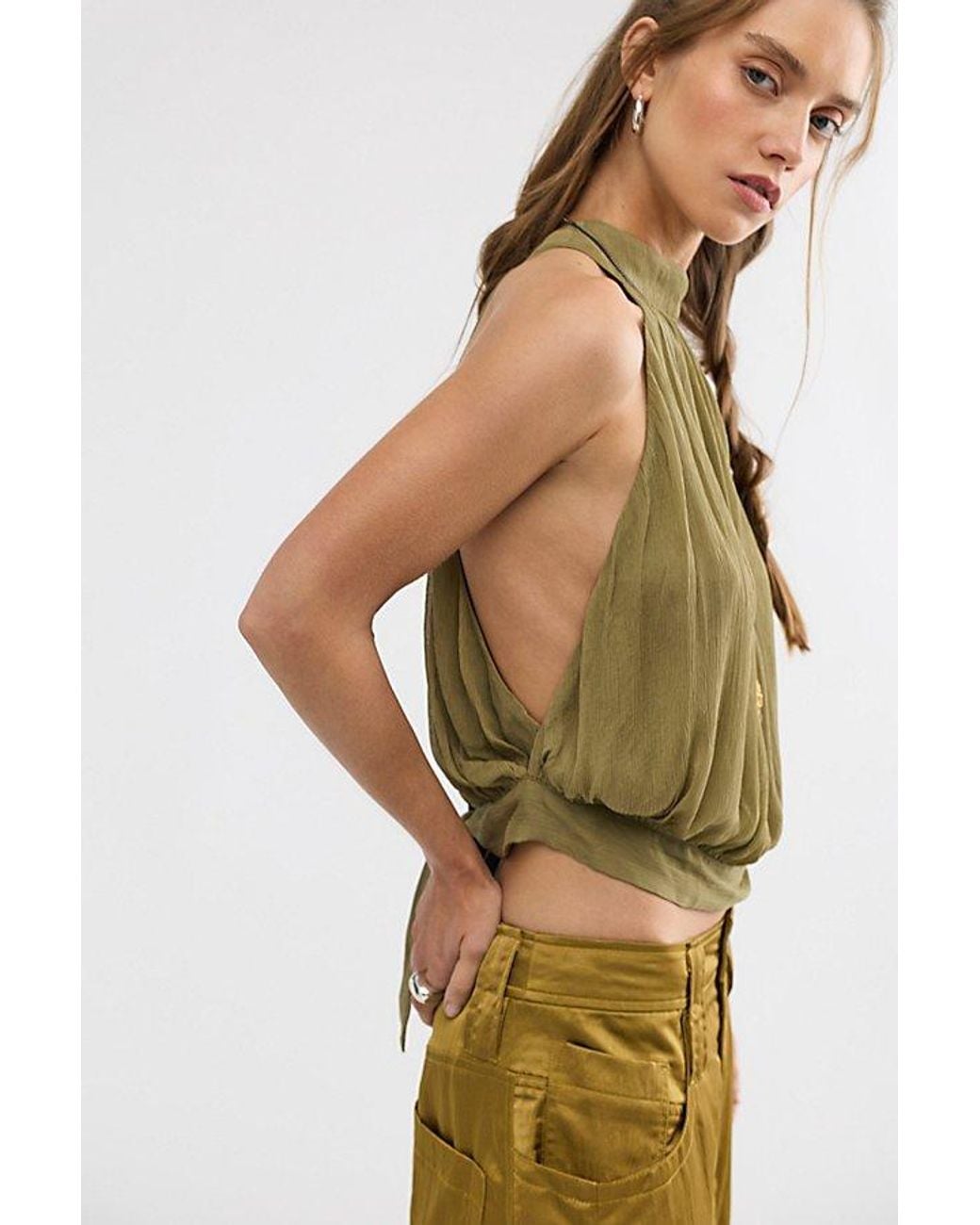 Free People Green Sloane Top