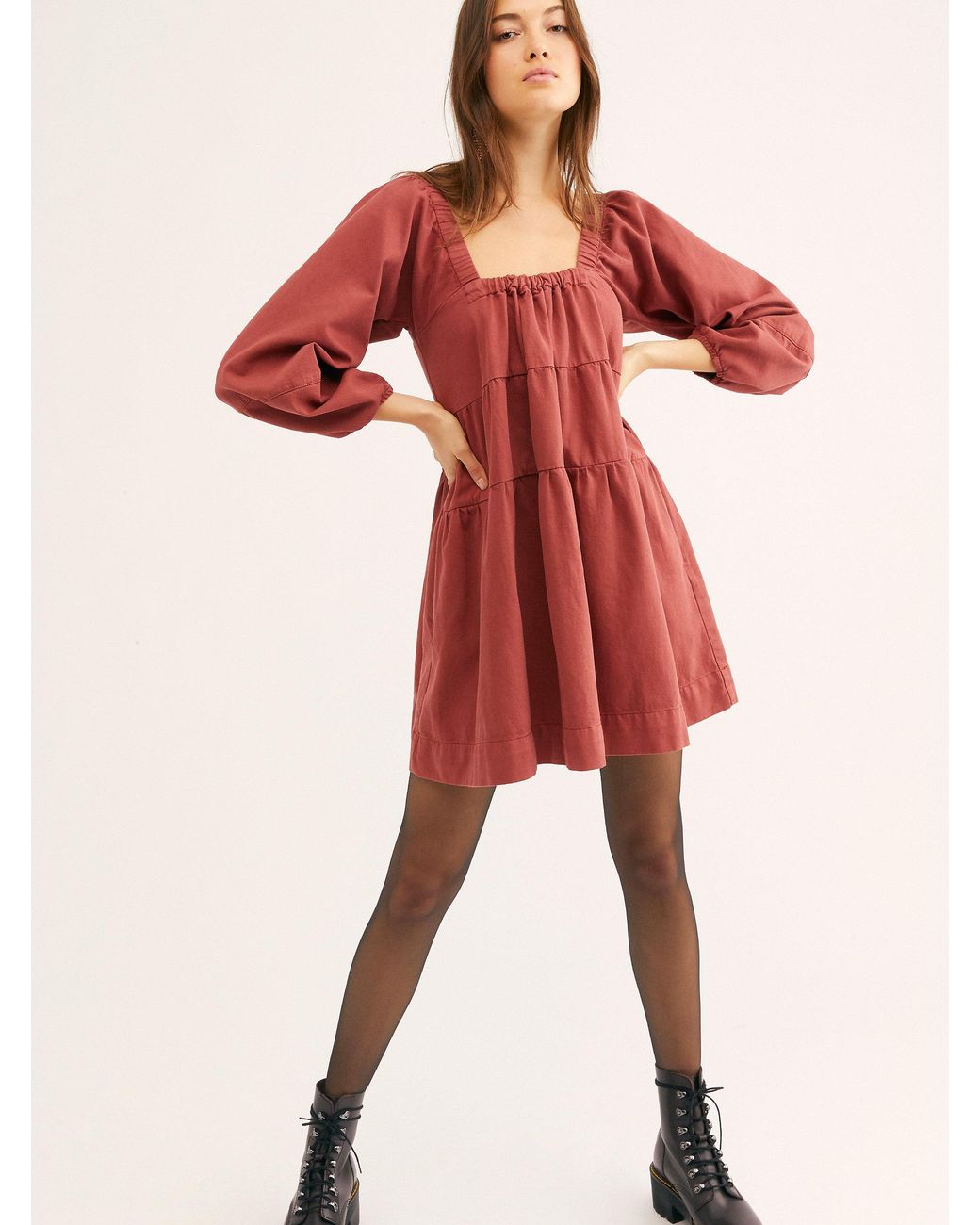 baby doll dress red