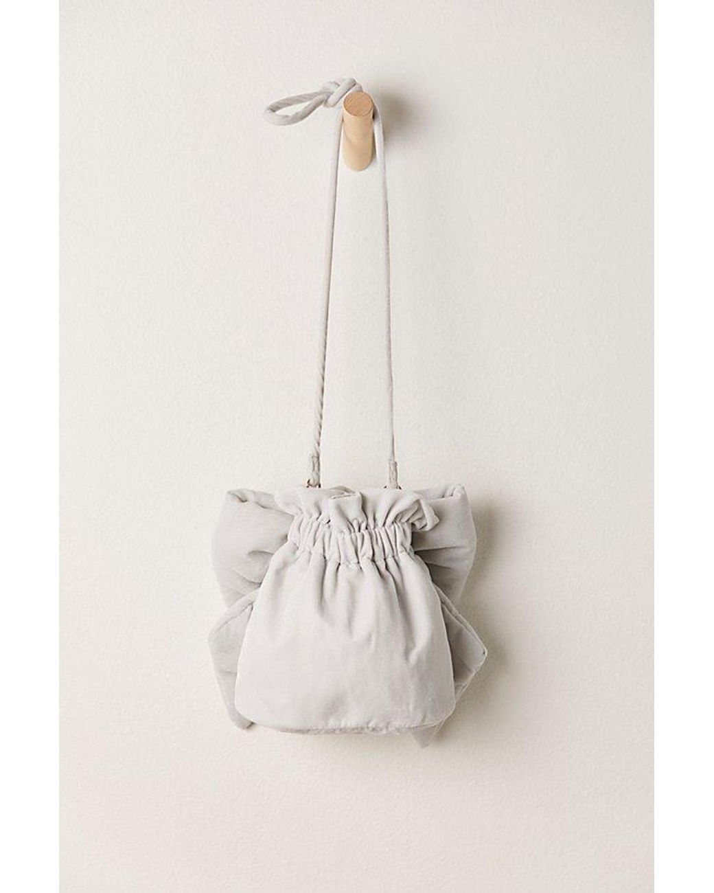 Free People Natural Belle Velvet Bow Bag
