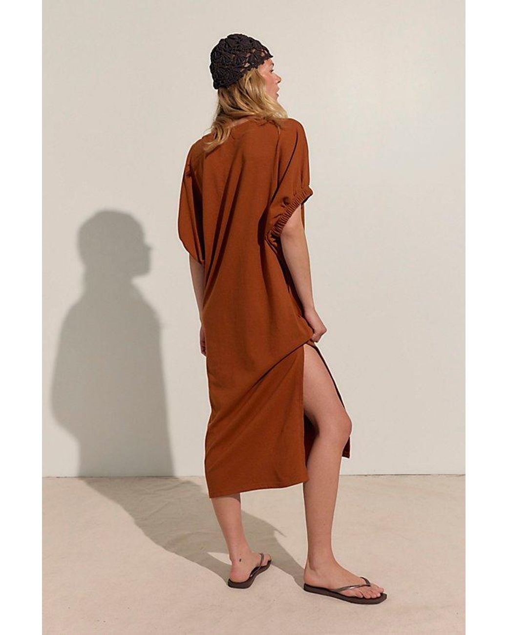 free-est Brown Woke Up Like This Midi Dress By