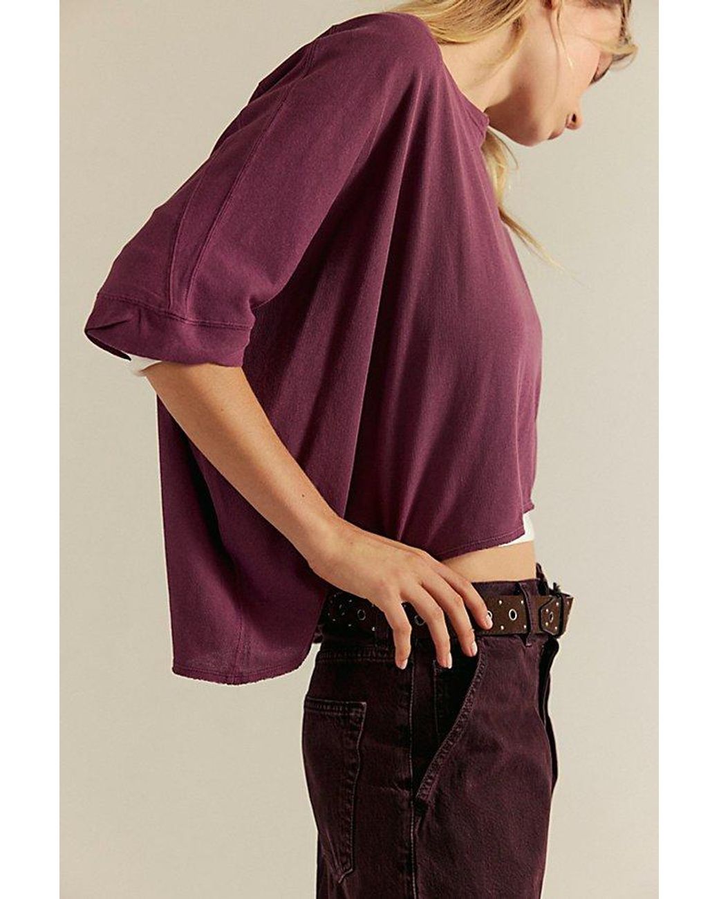 Free People Purple Cc Tee
