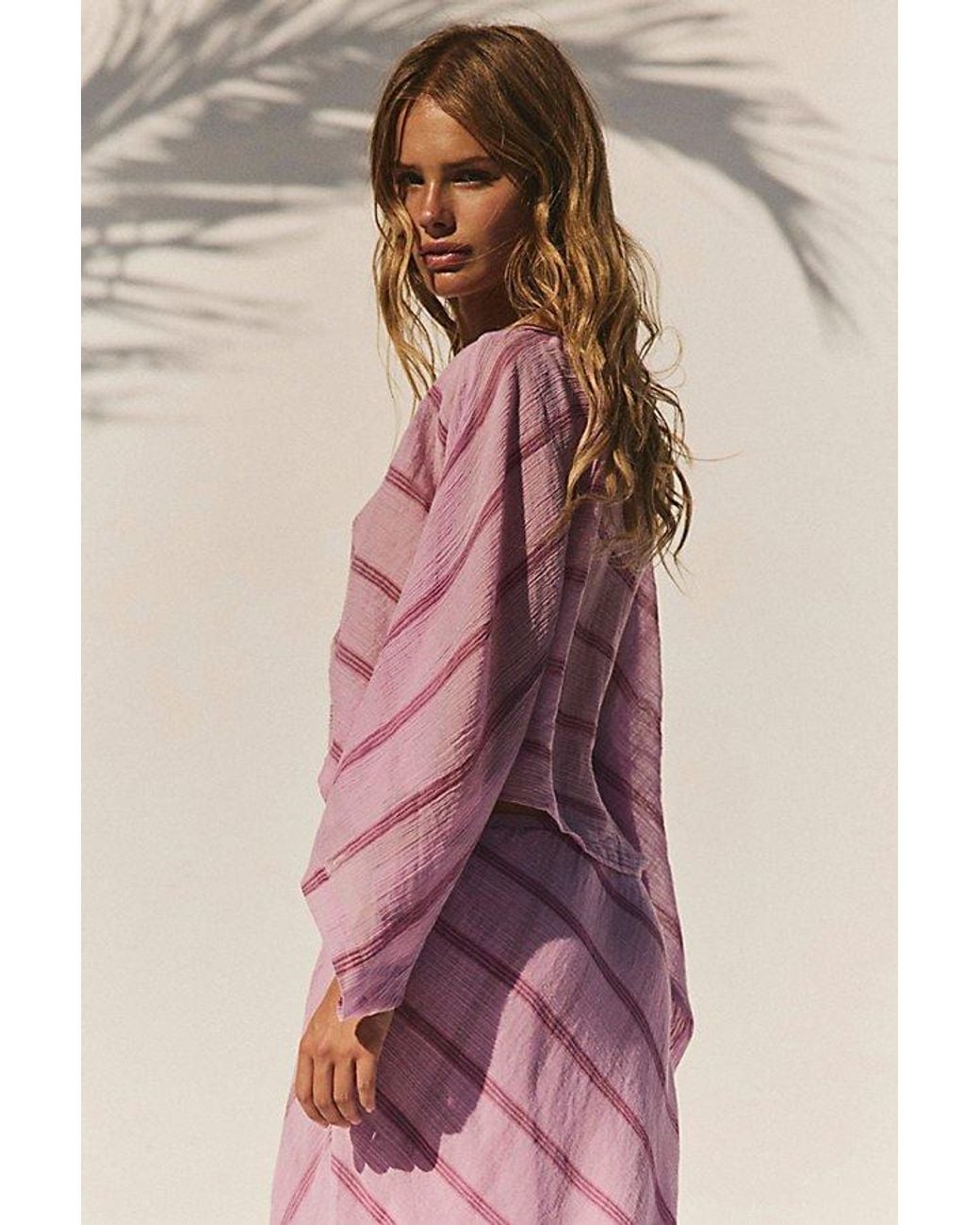 free-est Pink Paula Patterned Skirt Set By