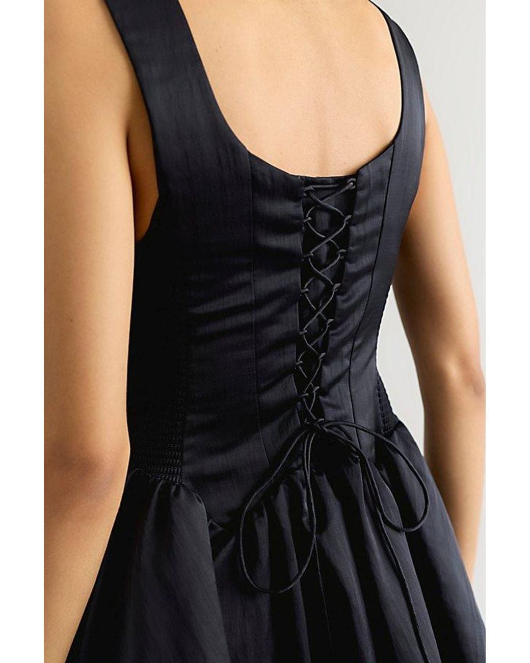 Free People Black On The Town Mini Dress