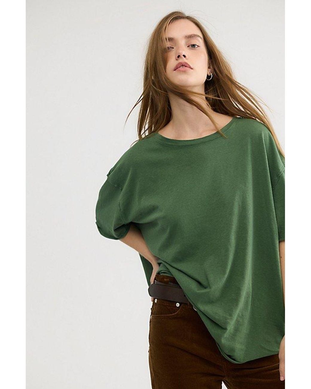 Free People Green Nina Tee