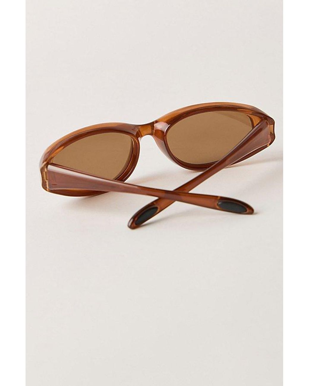 Free People Black Weston Wrap Around Sunglasses