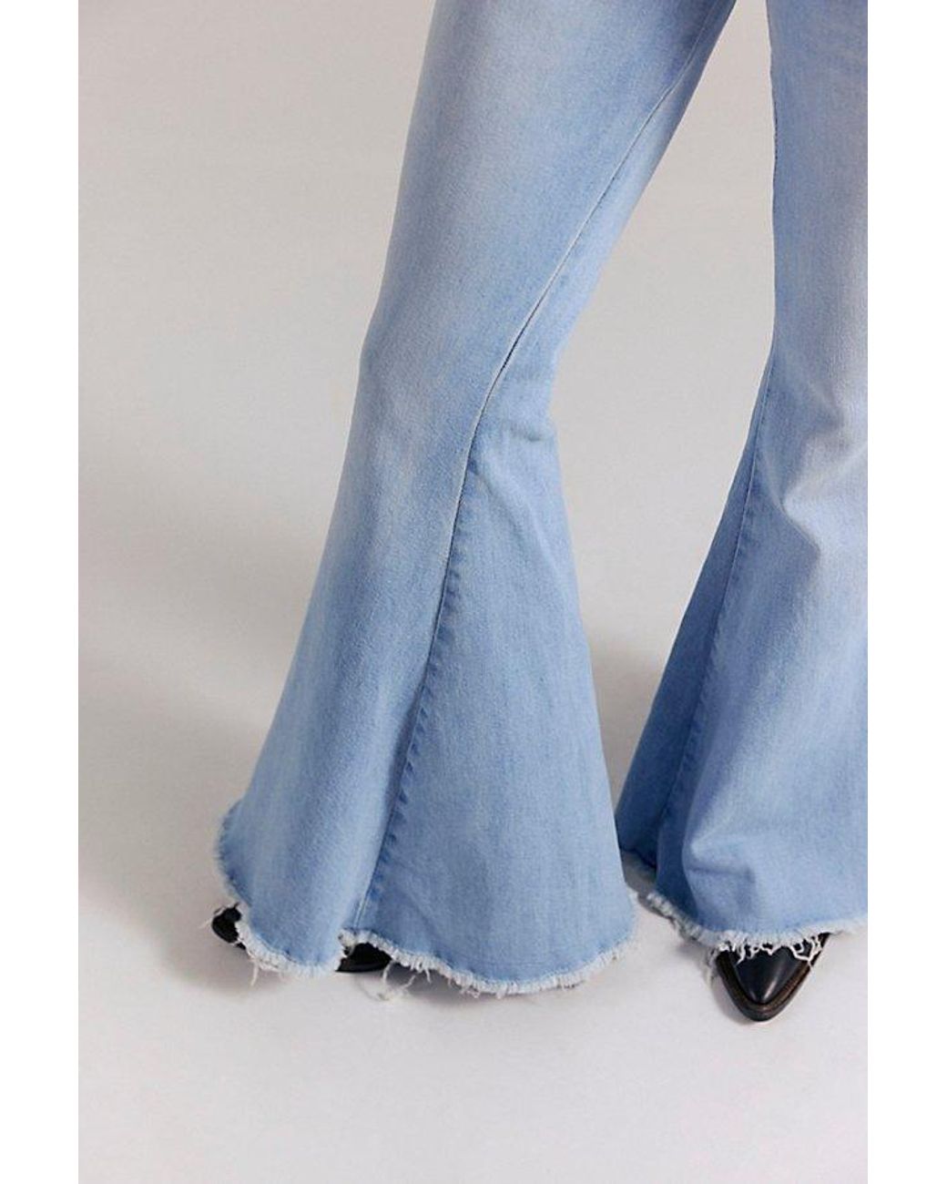 Free People Blue Emre Low-Rise Flare Jeans