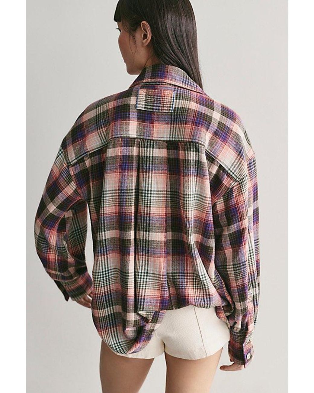 Free People Multicolor Ashley Plaid Shirt