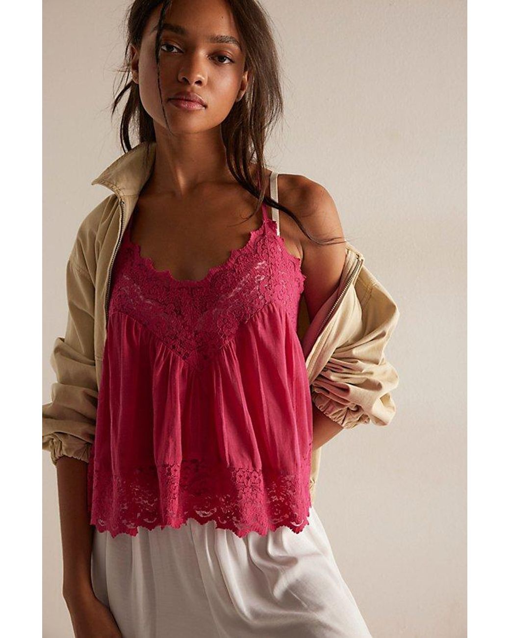 Free People Fiona Cami in Red | Lyst