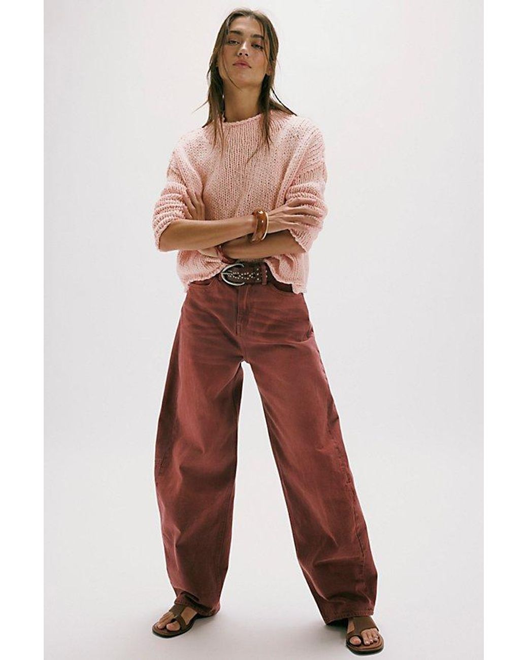 Free People Natural Opal Rollneck Knit Jumper