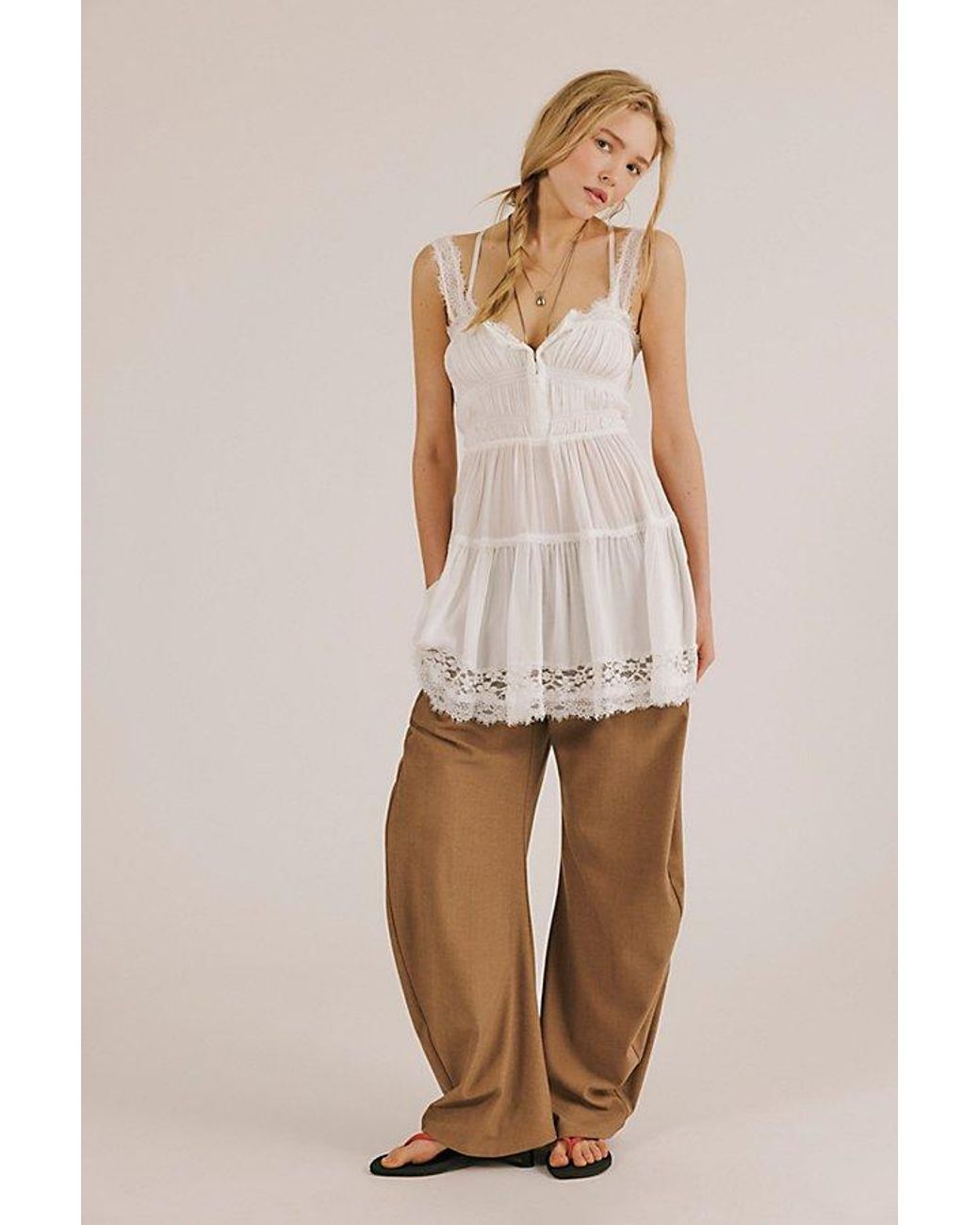 Free People Natural Love Mini Slip Dress By