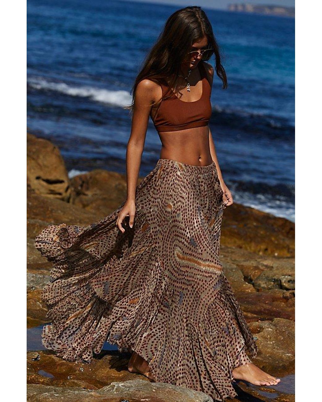 Free People ★ FP One Clover Printed Skirt ?$a15-pdp-detail-shot$&fit=