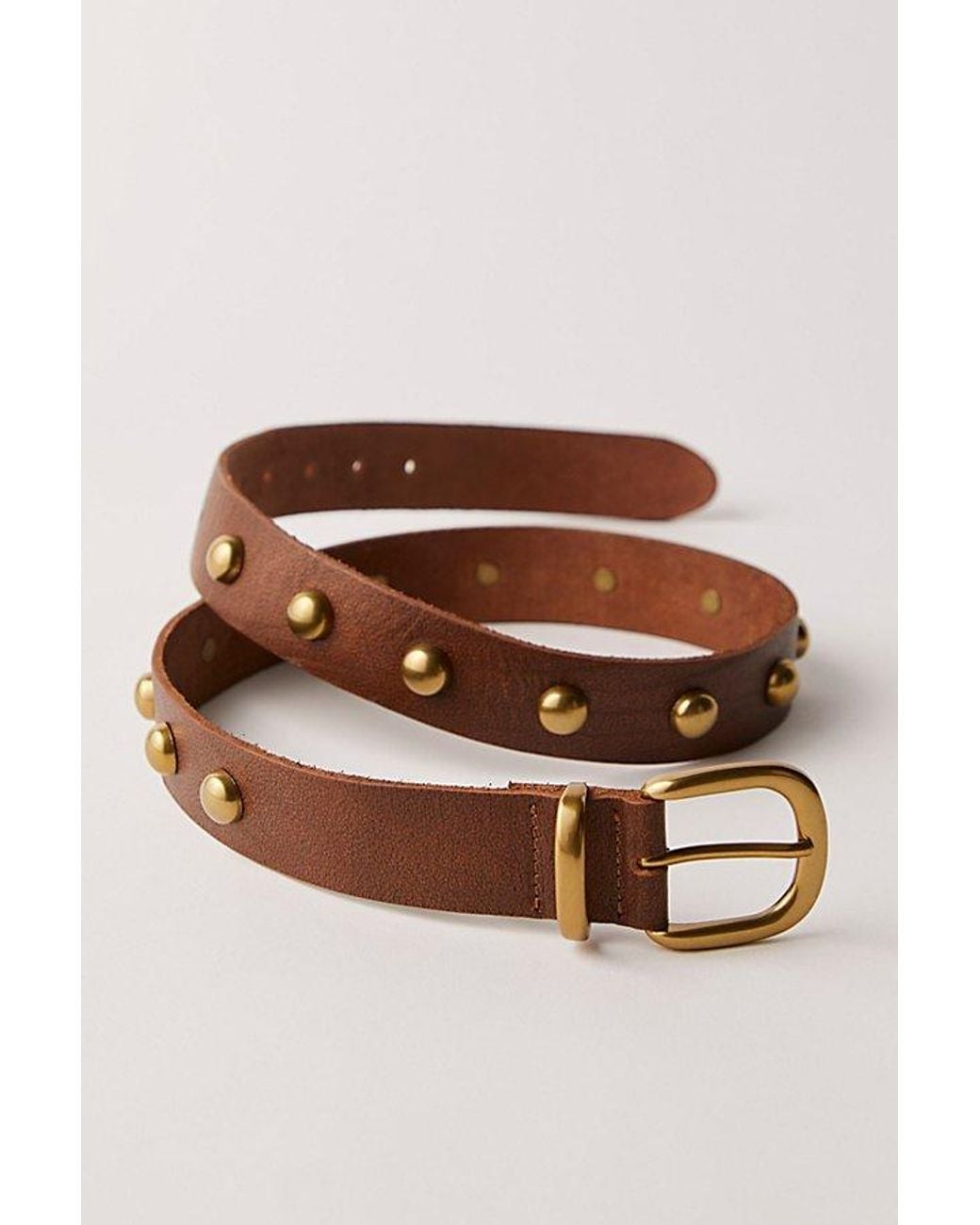 Free People Brown Rhodes Stud Belt