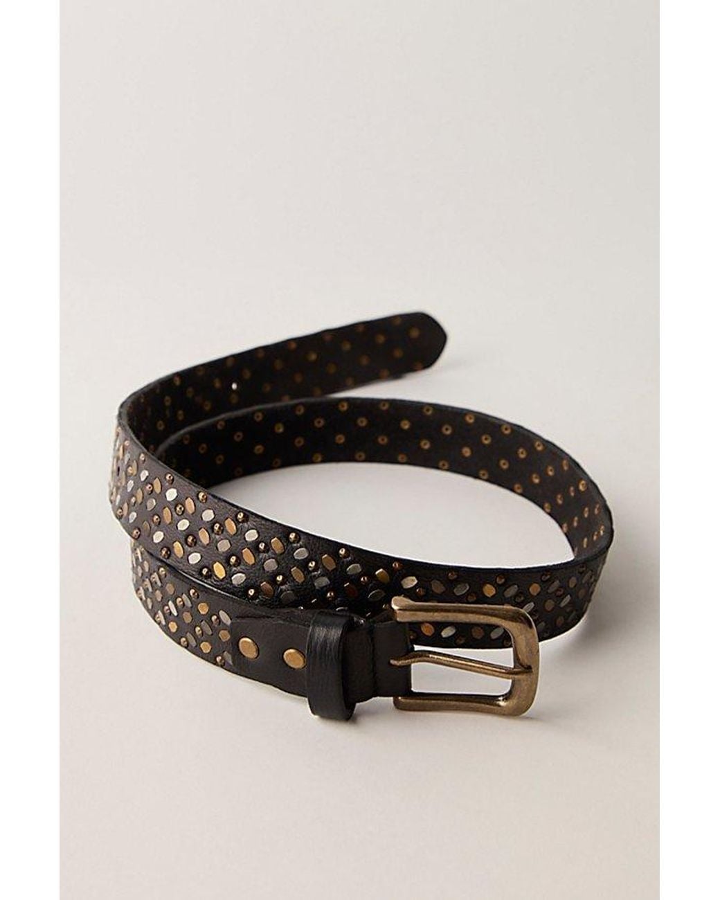 Free People Black Brie Stud Belt