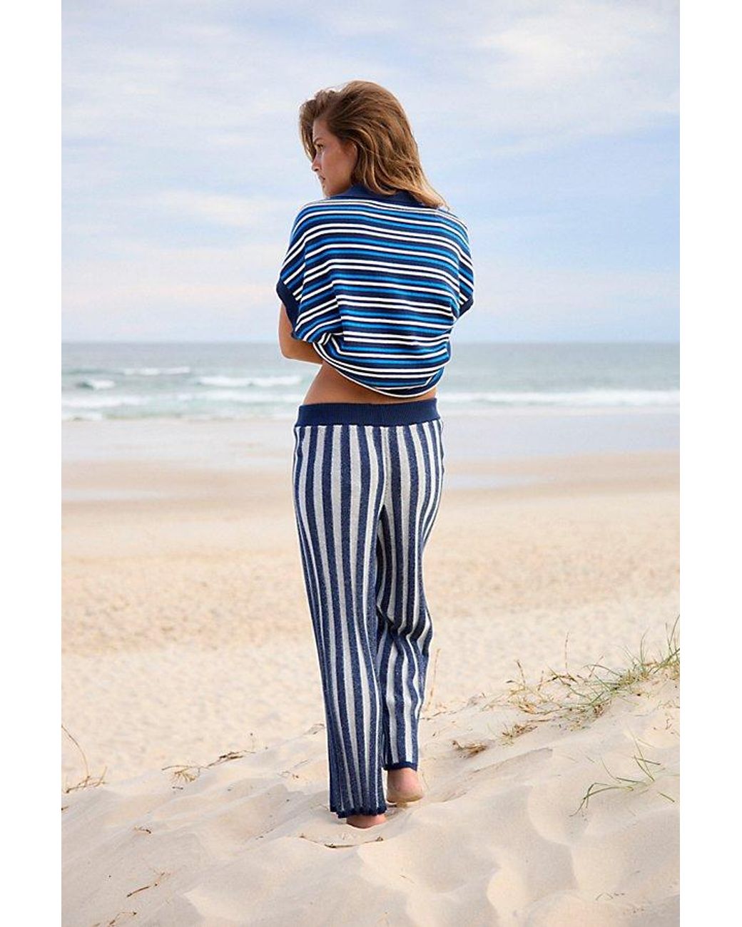free-est Blue Miller Sweater Set