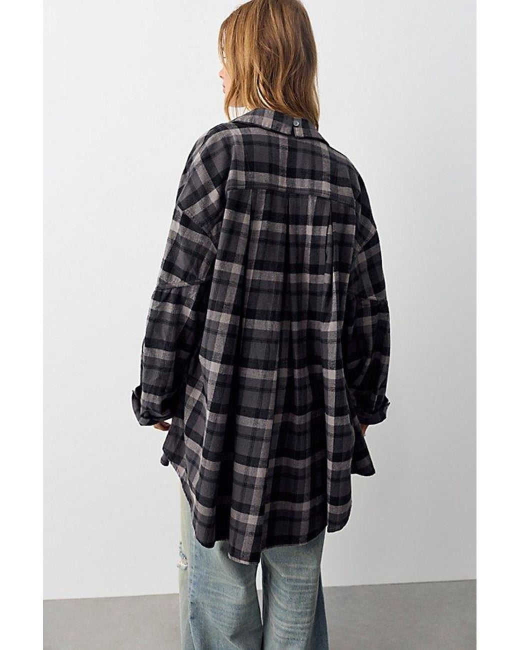 Free People Red We The Free Selene Oversized Flannel