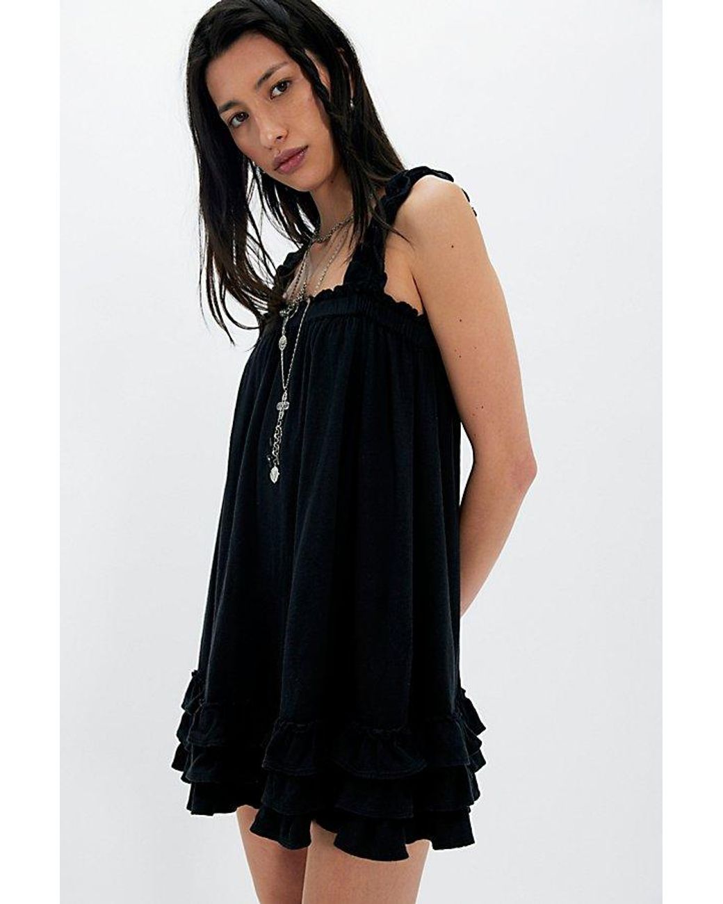 Free People Black Spring Tide Tunic