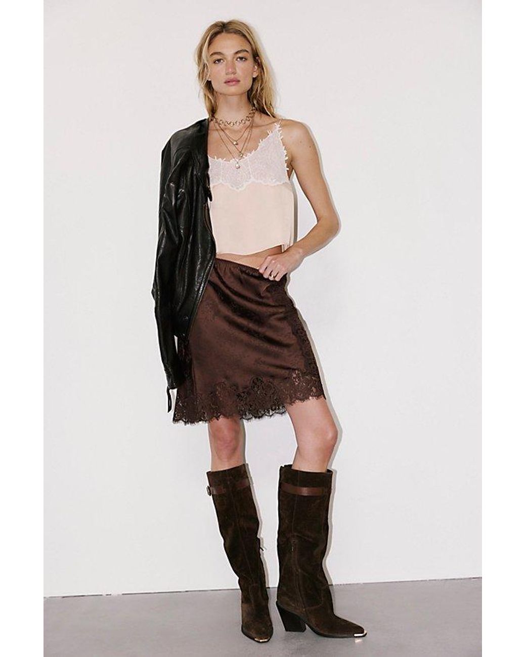 Intimately By Free People Multicolor Don'T Tell Mini Slip Skirt By