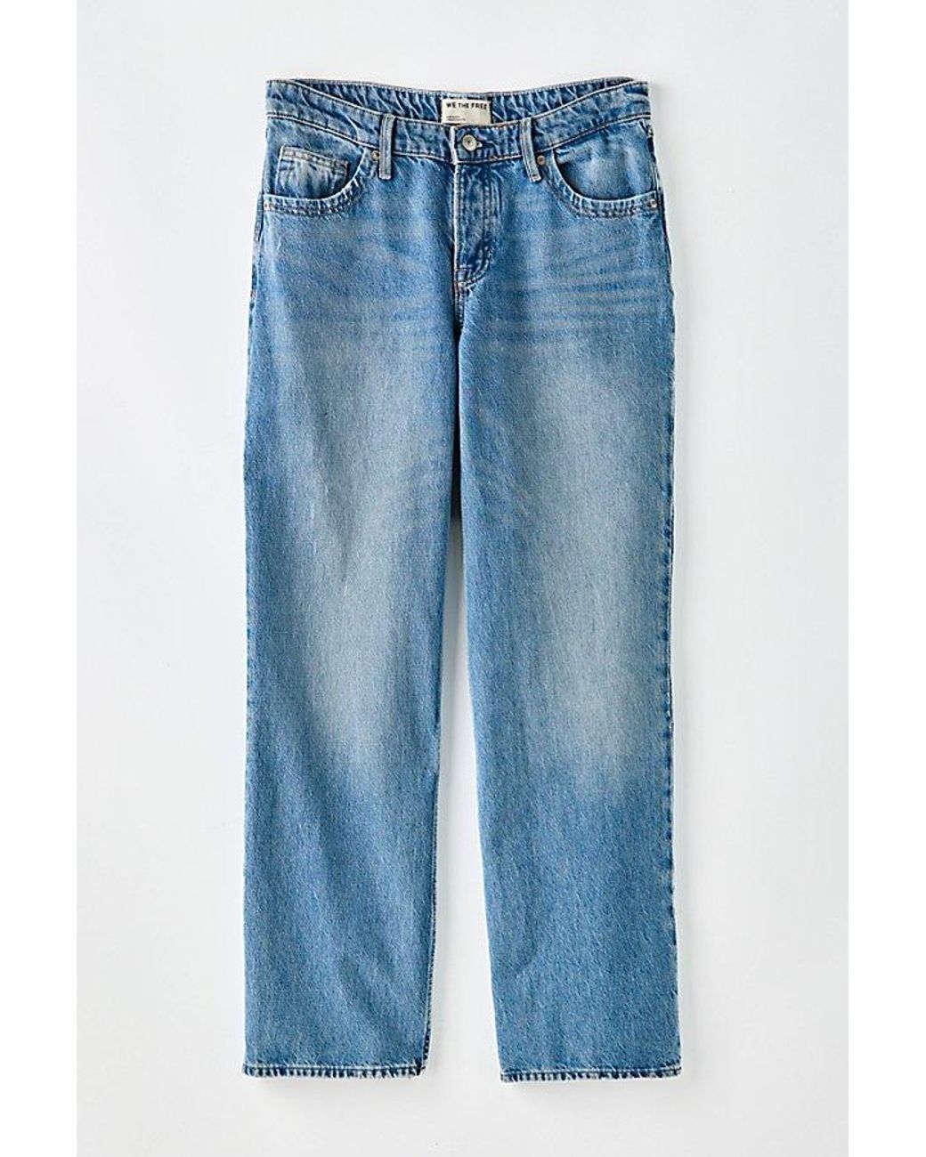 Free People Blue We The Free Tennessee Low-Rise Boyfriend Jeans