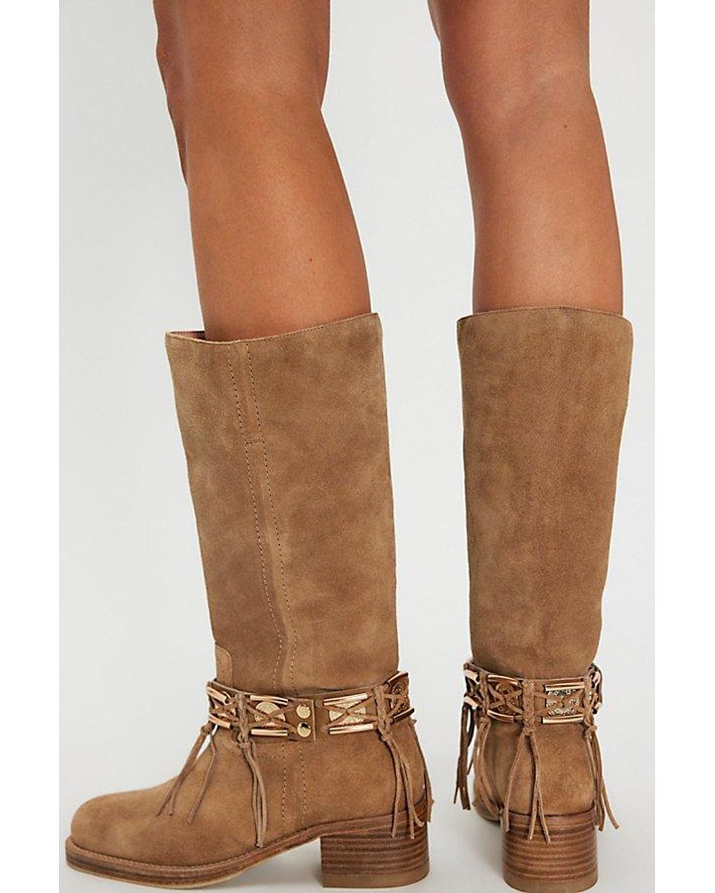 Bronx Brown Freefall Fringe Equestrian Boots