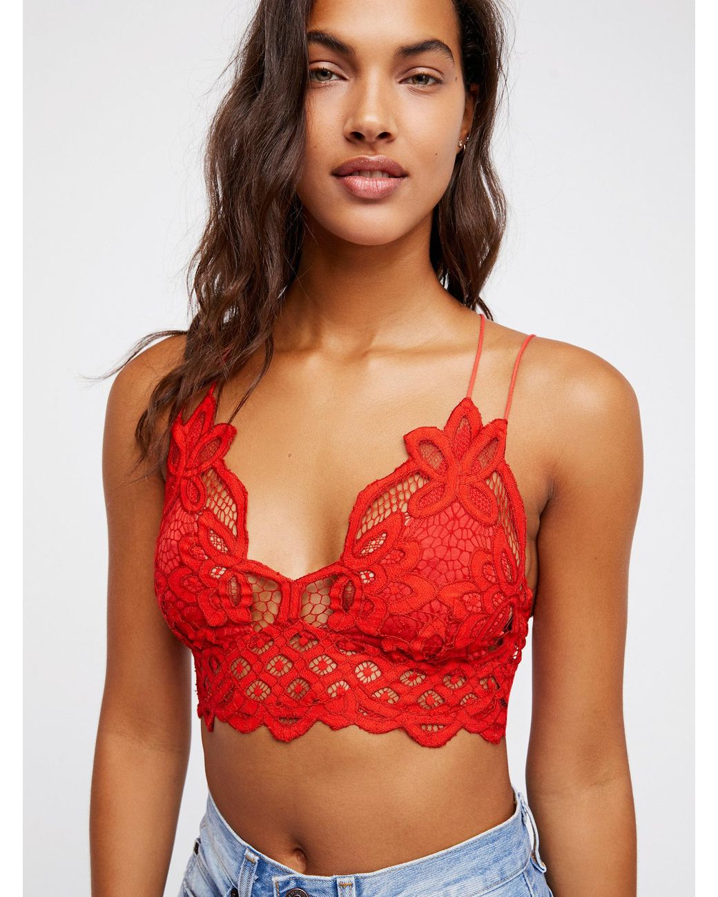 Free People Fp One Adella Bralette in Red | Lyst