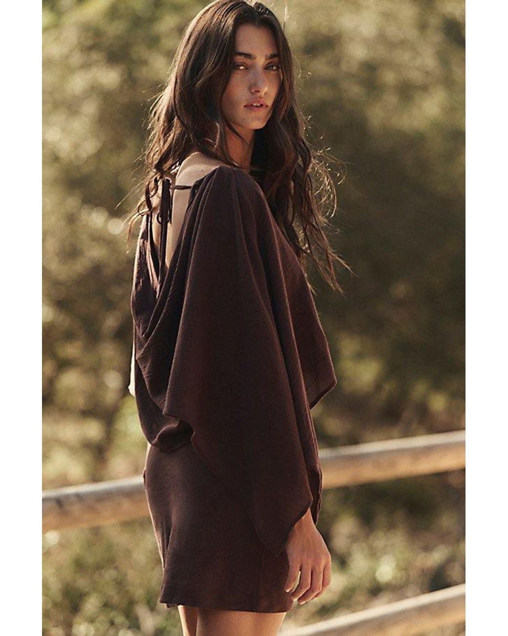 free-est Brown Dara Mini Dress By