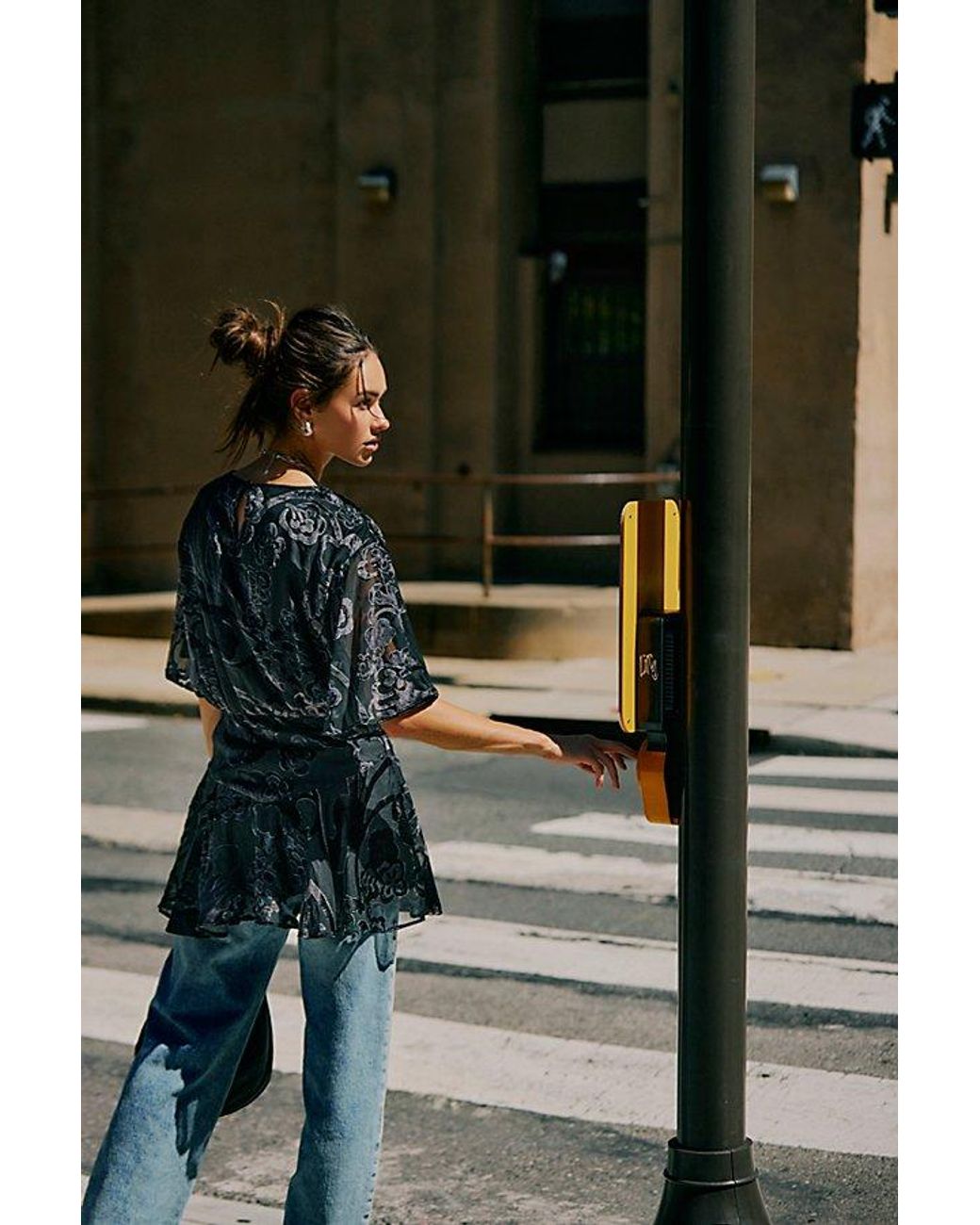 free people black velvet mini dress Off-Piste main image 1